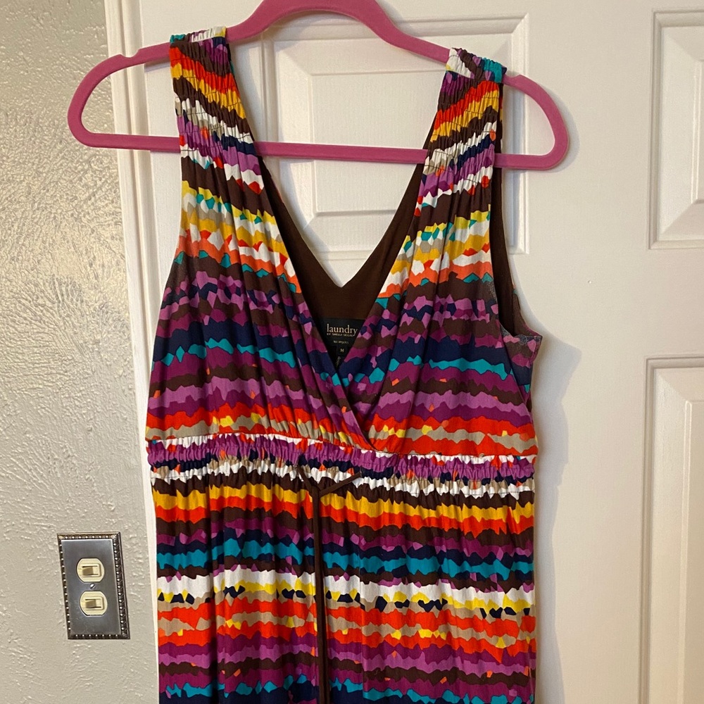 Laundry sleeveless multicolored dress. Size M